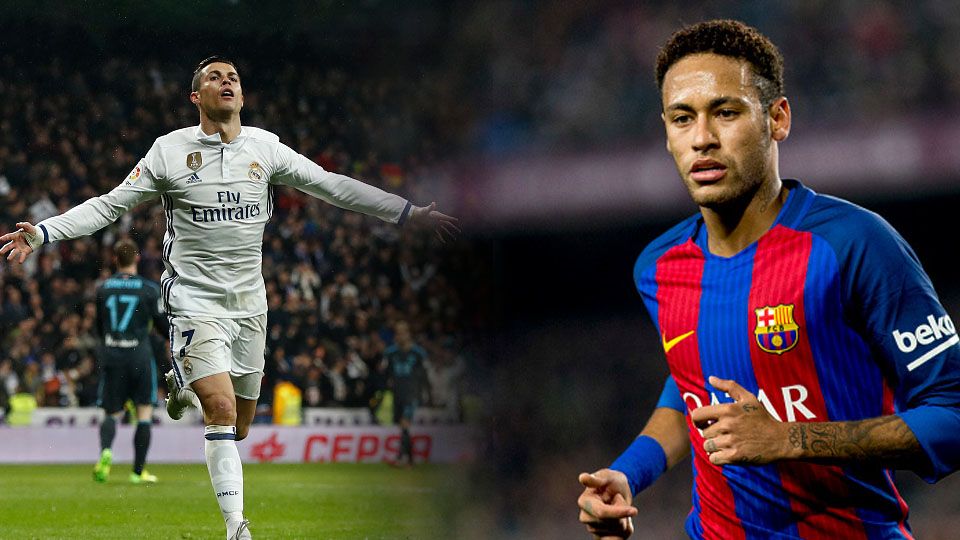 Cristiano Ronaldo vs Neymar. Copyright: © Getty Images
